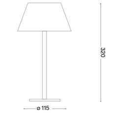 Ideal Lux - LED stmievateľná dotyková lampa PURE LED/1,5W/3,7V CRI 90 IP54 hnedá