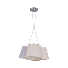 Duolla - Luster na lanku ROSSA 3xE27/40W/230V béžová/šedá