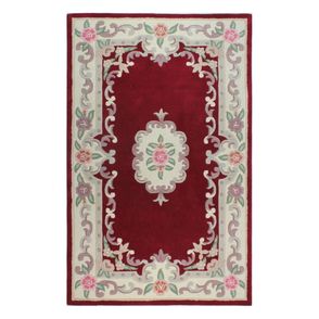 Červený vlnený koberec Flair Rugs Aubusson, 75 × 150 cm