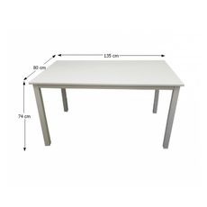 KONDELA Astro jedálenský stôl 135 cm biela