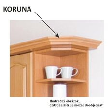 KONDELA Lora MDF New S40/210/57 P potravinová skriňa jelša