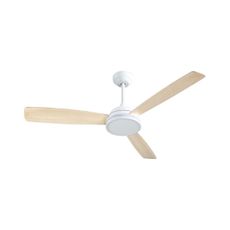 Aigostar-LED Stmievateľný str. ventilátor 20W/230V 2700-6500K 132cm+DO biela/béž.