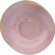 Orion Sada keramických hlbokých tanierov Glaze ružová 20,5 cm, 6 ks