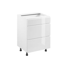Kuchynská skrinka ASPEN D60S3-biela/biela