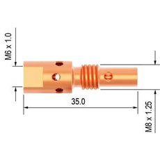 Dištančný rámik M8/M6 35 mm MB25 PARKER (balenie 5 kusov)
