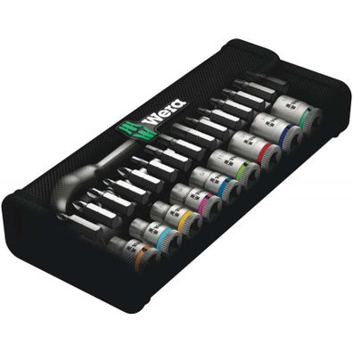 Wera 004021 Sada račňových kľúčov 1/4" 8100 SA 11 Zyklop Metal, palec (sada 28 dielov)
