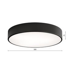LED Stropné svietidlo CLEO LED/69W/230V 4000K pr. 50 cm čierna