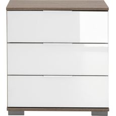Carryhome NOČNÝ STOLÍK, biela, farba duba, 52/58/38 cm