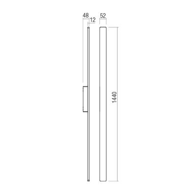 Redo 90625 -LED Vonkajšie nástenné svietidlo REFLEXA LED/24W/230V 3000K IP54 čierna