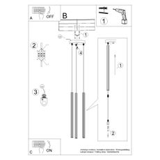 Sollux SL.1340 - Luster na lanku ARCHE 3xG9/8W/230V biela