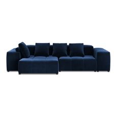 Modrá zamatová rohová pohovka (variabilná) Rome Velvet - Cosmopolitan Design