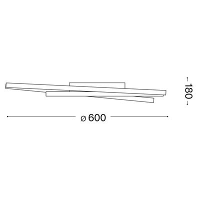 Ideal Lux - LED Stm. stropné svietidlo OZ LED/48W/230V pr. 60 cm CRI 90 zlatá