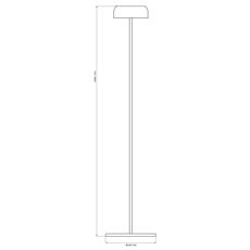 LED Stmievateľná stojacia lampa TRYPOLIS LED/2W/5V USB 1800 mAh IP44 čierna