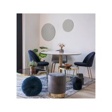 Okrúhly jedálenský stôl s doskou v dekore mramoru ø 110 cm Bolzano – House Nordic