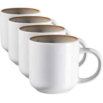 Mäser Súprava hrnčekov na kávu Lunaria Brown 360 ml, 4 ks