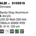 LED luster Albi 41 svetlá sivá