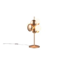 Stolová lampa so skleneným tienidlom v zlato-bielej farbe (výška 50 cm) Bubble – Trio Select