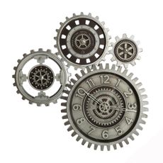 ATMOSPHERA Nástenné hodiny Gears, sivá