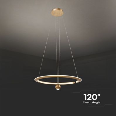 LED Luster na lanku LED/45W/230V 3000K pr. 62 cm zlatá