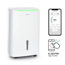 Klarstein DryFy Connect 40 Smart, Odvlhčovač vzduchu, WiFi, Kompresný, 40l/d, 35-45m2, Biela
