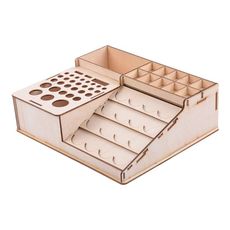 DIY drevený organizér na maliarske a modelárske potreby JY-23