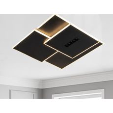 LED Stmievateľné stropné svietidlo LED/95W/230V 3000-6500K čierna +diaľkové ovládanie