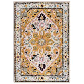 Flair Rugs koberce Kusový koberec Wool Loop Dahlia Yellow/Multi - 160x230 cm