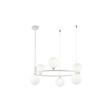Maytoni MOD013PL-06W - Luster na lanku RING 6xG9/25W/230V biela