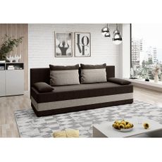 KONDELA Premium New rozkladacia pohovka s úložným priestorom hnedá / sivohnedá (taupe)