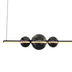 LED Luster na lanku KUGEL LED/30W/230V čierna