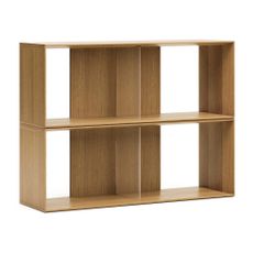 Modulárny policový systém v dekore duba v prírodnej farbe 2 ks 101x76 cm Litto – Kave Home