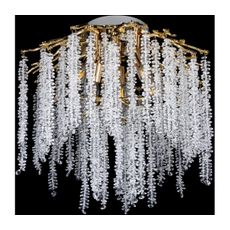 Prisadený luster 6xE14/60W/230V + 3xLED/3W pr. 54 cm zlatý