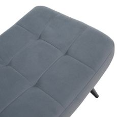 KONDELA Haben kreslo s podnožou sivá (Velvet) / čierna