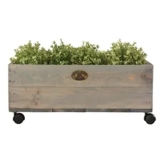 Kvetináč na kolieskach z borovicového dreva Esschert Design, šírka 59 cm