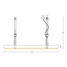 Zambelis 22211 - LED Luster na lanku LED/45W/230V