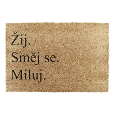 Rohožka z kokosového vlákna 40x60 cm Žij a Miluj – Artsy Doormats