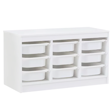 Organizér s úložnými boxami, biela, TRIMAL