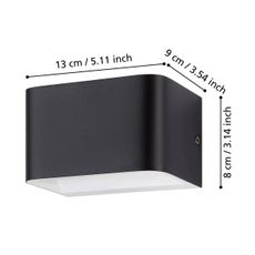 Eglo 901016 - LED Nástenné svietidlo SANIA LED/6W/230V 3000K čierna