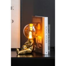 LED stmievateľná stolová lampa v zlatej farbe so skleneným tienidlom (výška 22,5 cm) Joey – Leitmotiv