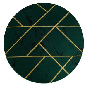 Dywany Łuszczów Kusový koberec Emerald geometric 1012 green and gold kruh - 200x200 (priemer) kruh cm