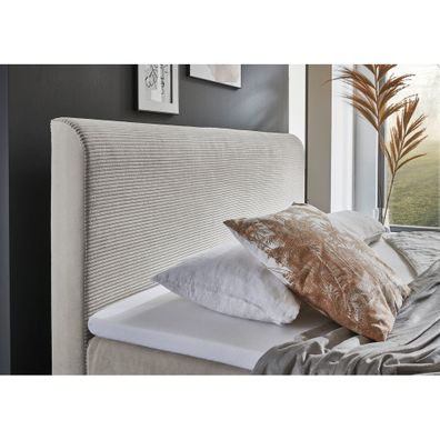 Béžová boxspring posteľ s úložným priestorom 180x200 cm Memphis - Meise Möbel