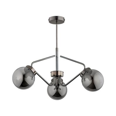Luster na tyči BARSUM 3xE14/10W/230V šedá