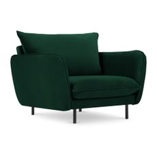 Tmavozelené zamatové kreslo Vienna – Cosmopolitan Design