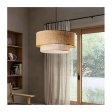 Závesné svietidlo NATURA s lankom 1xE27/40W/230V hnedé