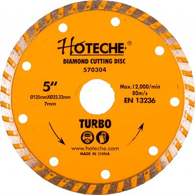 Diamantový rezný kotúč 125 mm, TURBO - HT570304