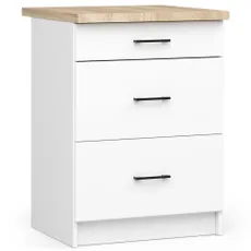 Ak furniture Kuchynská linka Olivie S 60 cm 3S biela