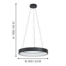 Eglo 900068 - LED RGBW Stmievateľný luster na lanku MARGHERA-Z LED/26W/230V