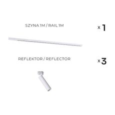 Zuma Line 3559 - Bodové svietidlo pre lištový systém LULU 3xGU10/35W/230V biele