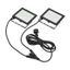 LED Reflektor so stojanom TIGRA 2xLED/50W/230V 4000K IP54 čierna/žltá