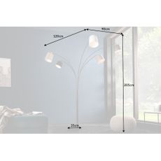 Stojacia lampa Levels čierna šedá biela
